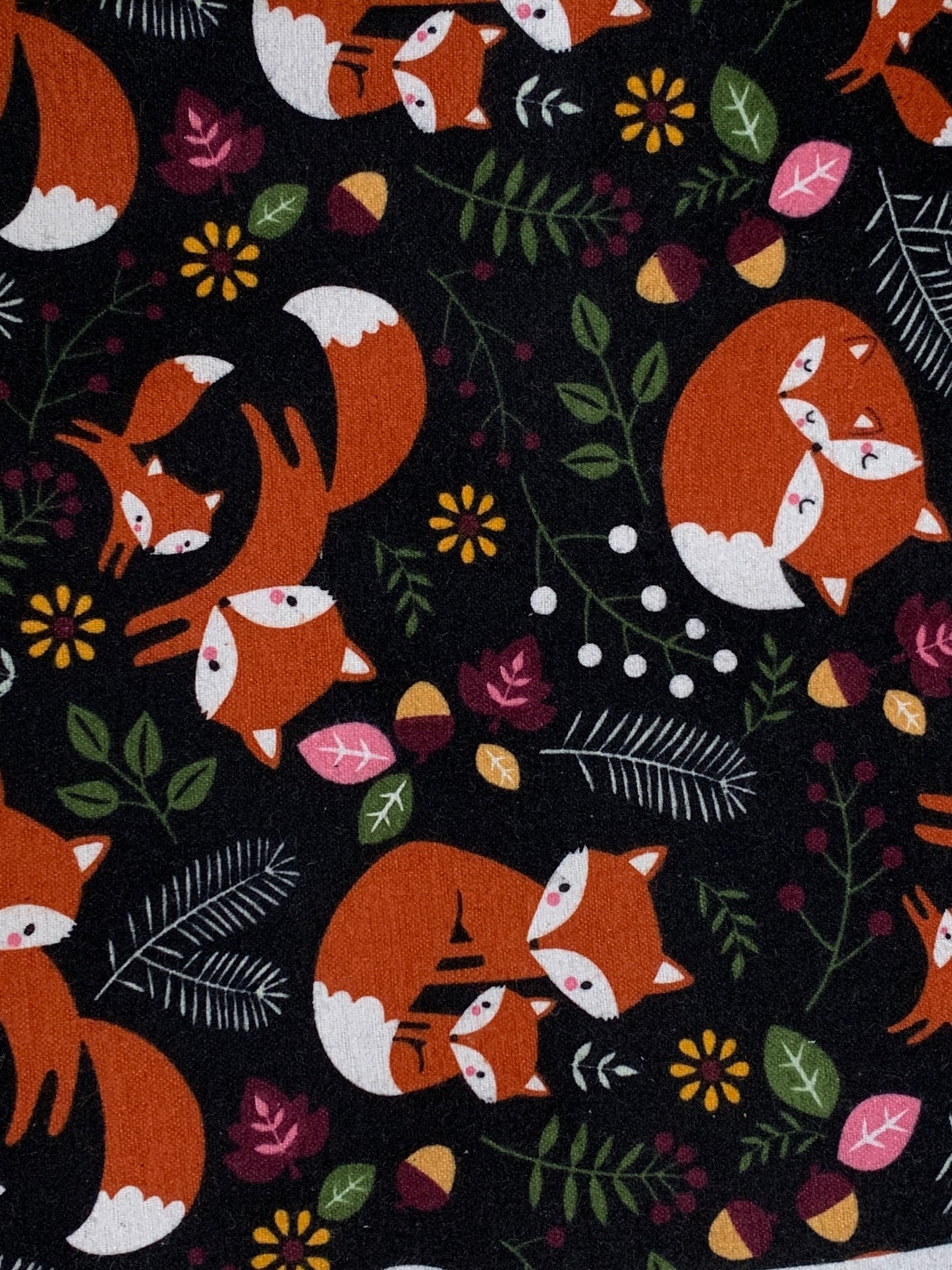 Adult Hooded Bath Towel Fox Print Flannel Hood Lining