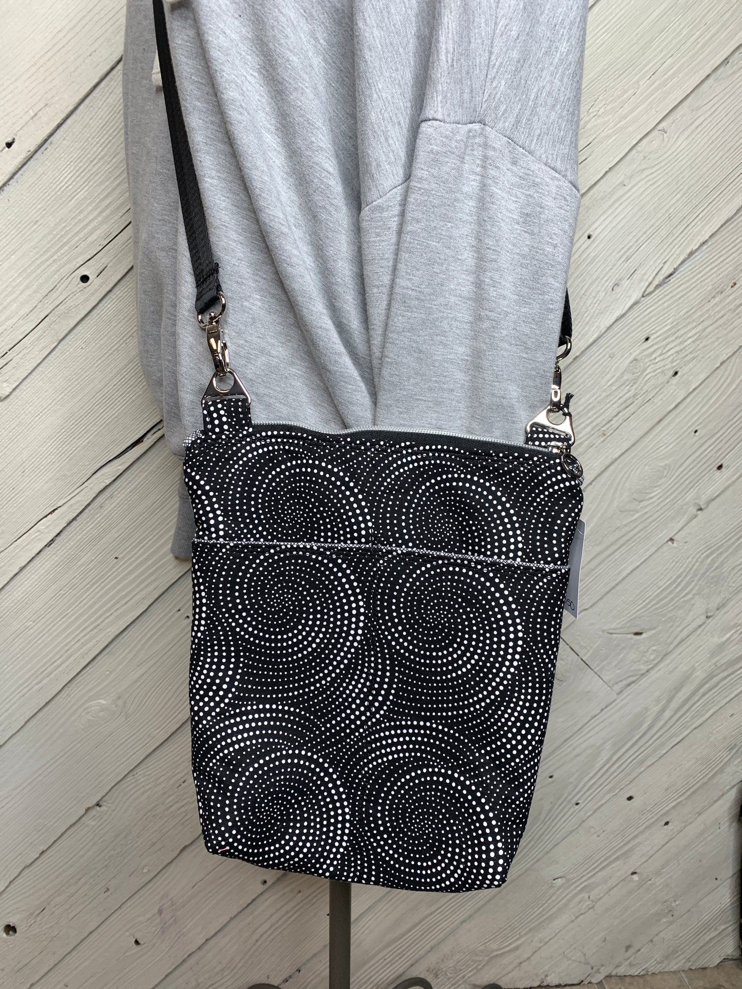 Crossbody Bag with black and white design