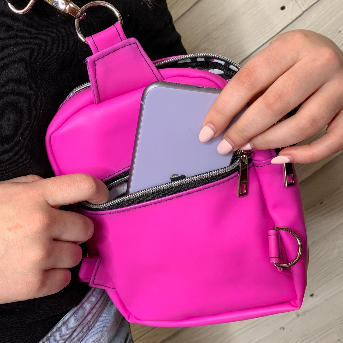 Pink Backpack Purse