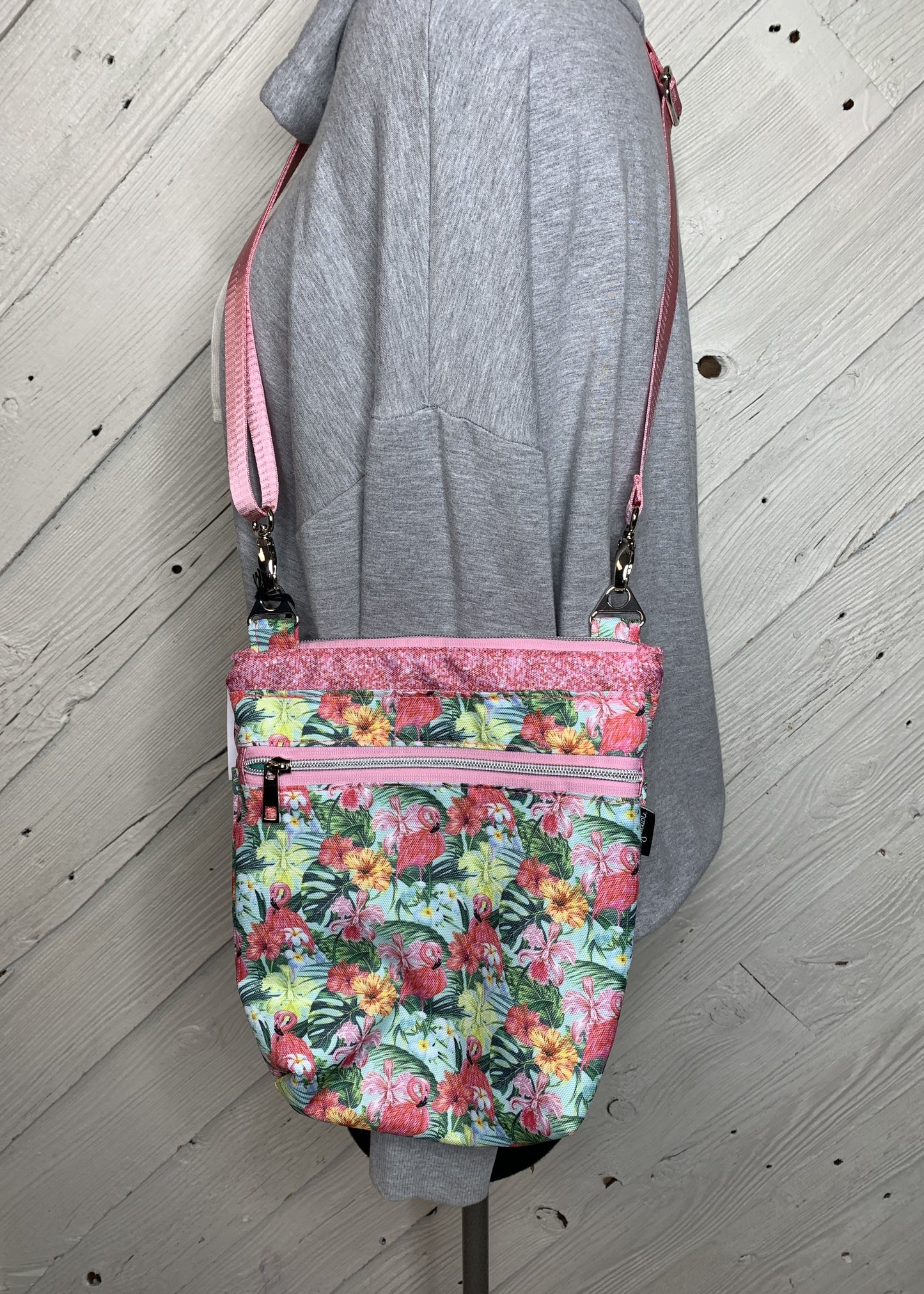 Crossbody Bag with flamingo design