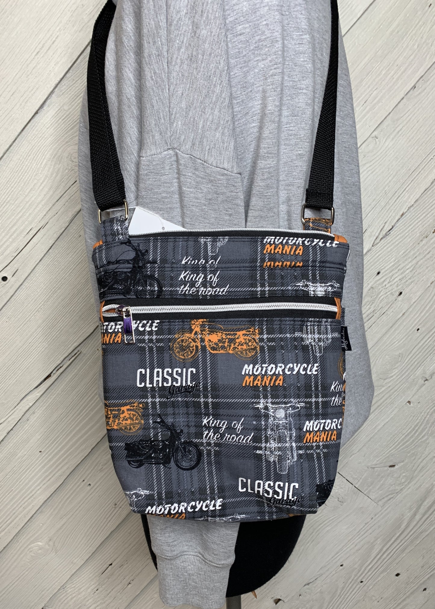 Crossbody Bag with motorcycle design
