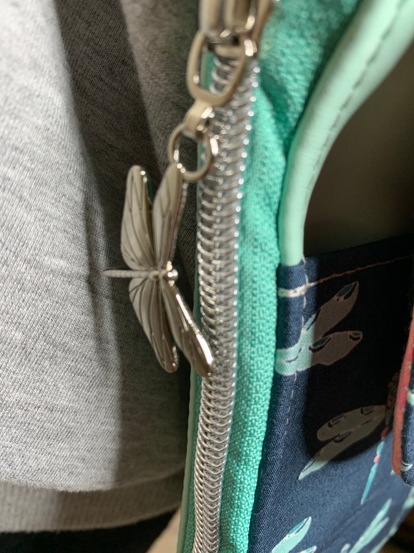 Clutch Crossbody Bag with a Dragonfly Pattern