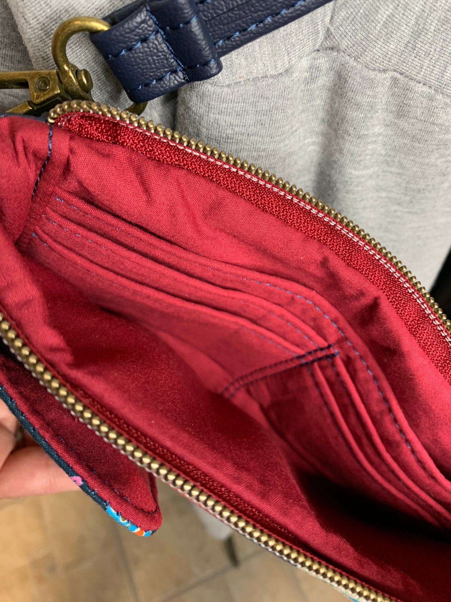 Clutch Crossbody Bag with Moth Pattern