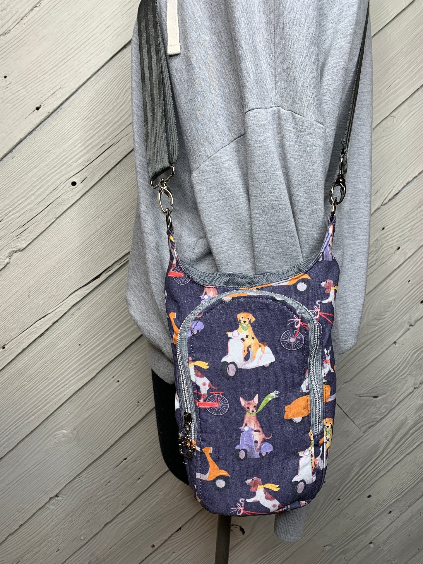 Water Bottle Bag with Dog Pattern