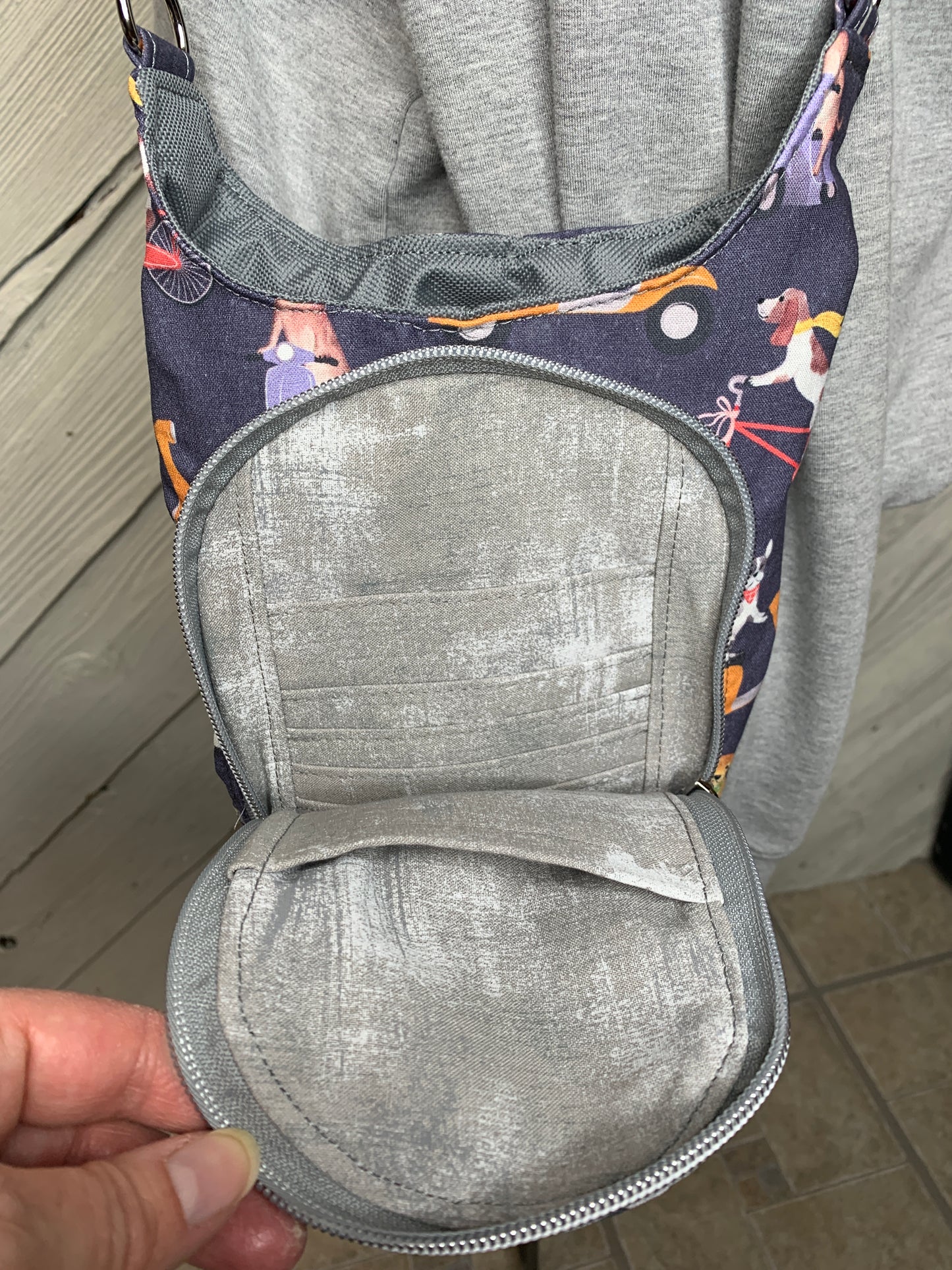 Water Bottle Bag with Dog Pattern