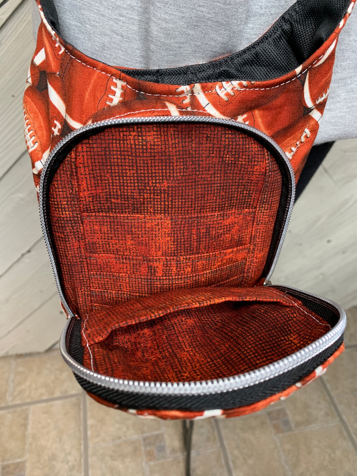 Water Bottle Bag with Football Pattern