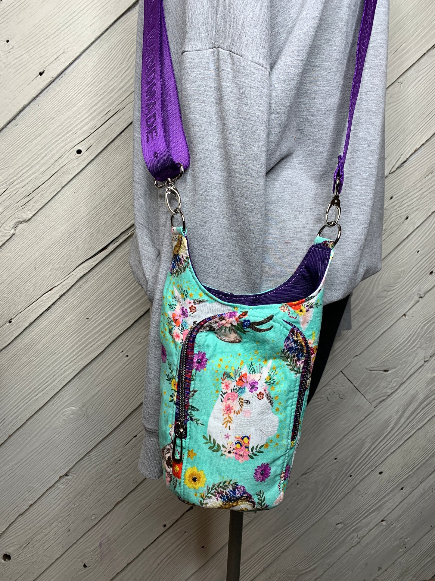 Water Bottle Bag with Unicorn Pattern