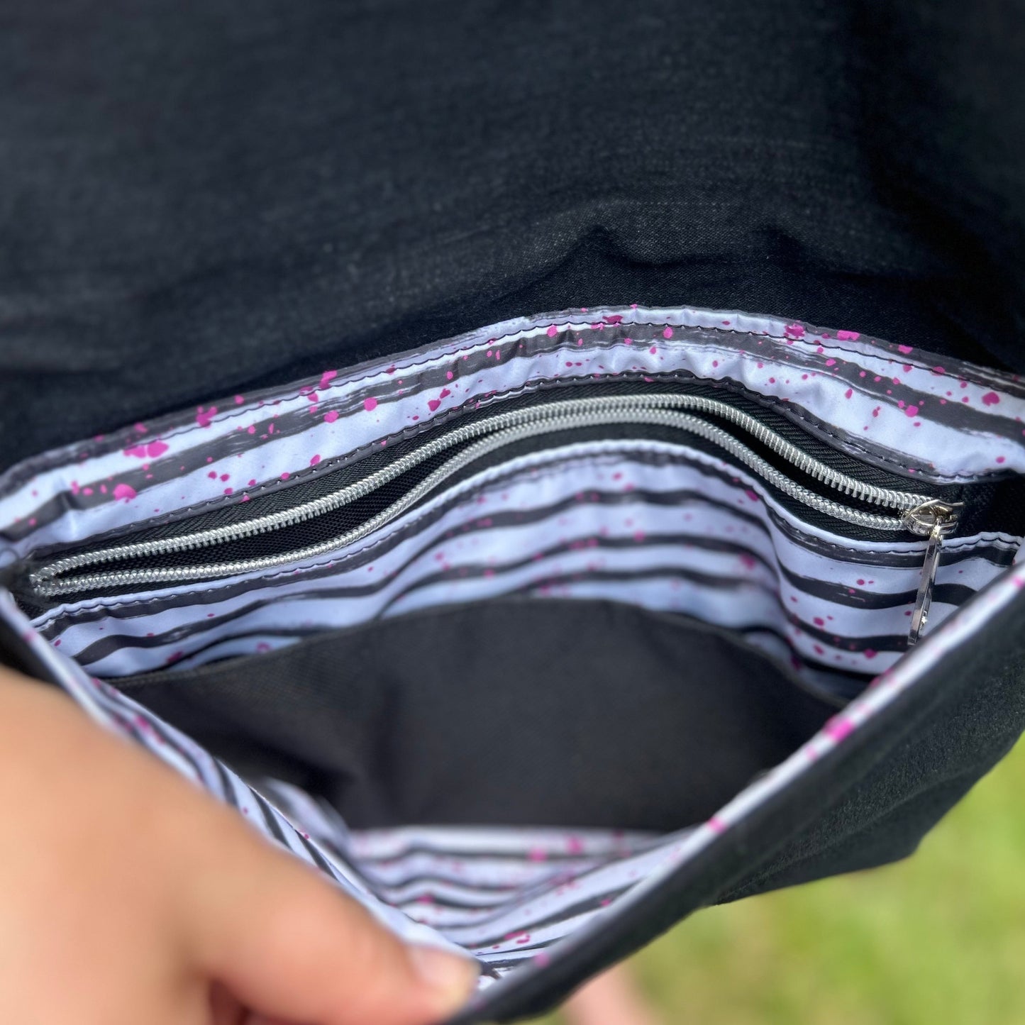 Foldover Crossbody Bag with a Book Design