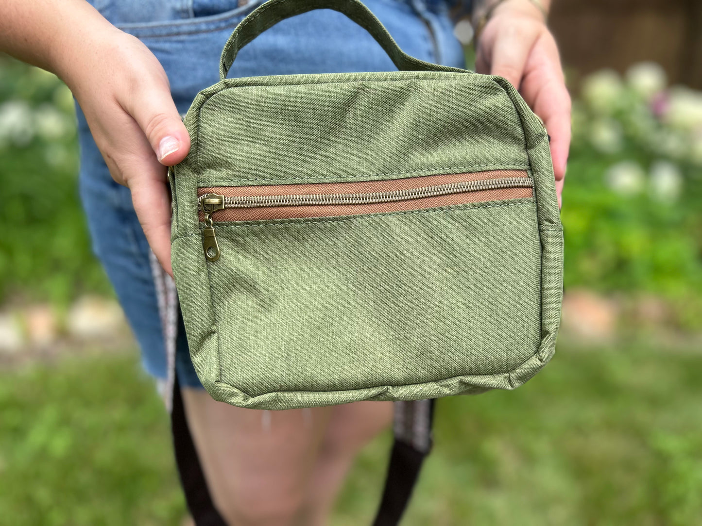 Green Square Crossbody Bag