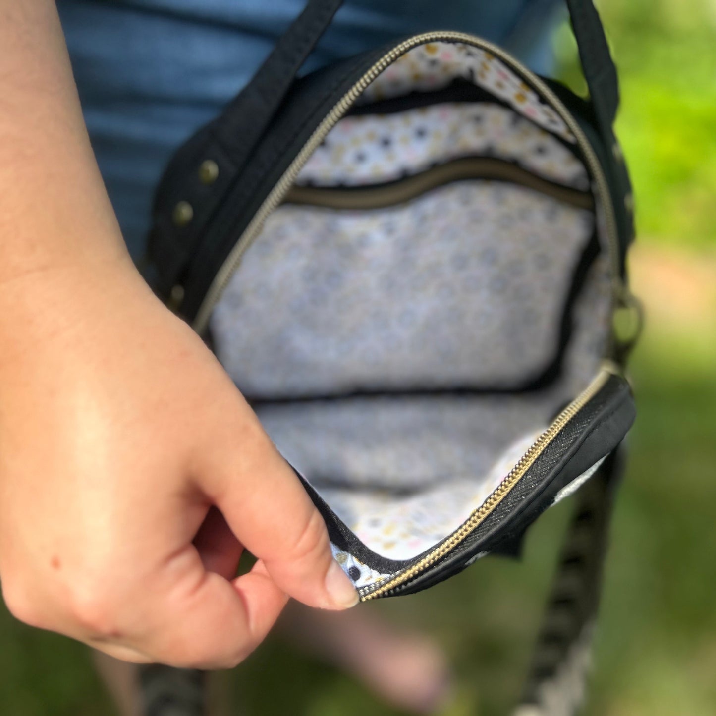 Crossbody Bag with a Cow Pattern