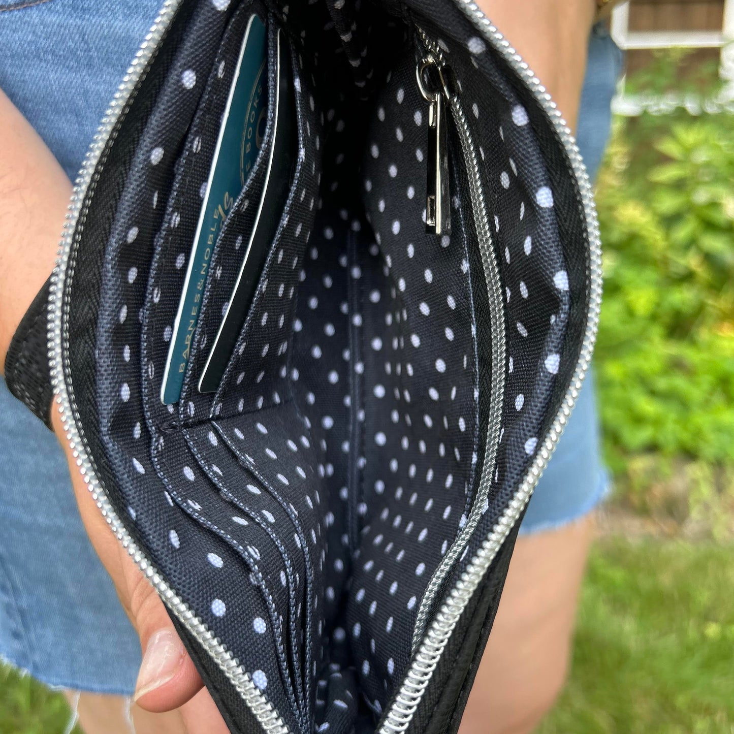 Shimmery Black Wristlet