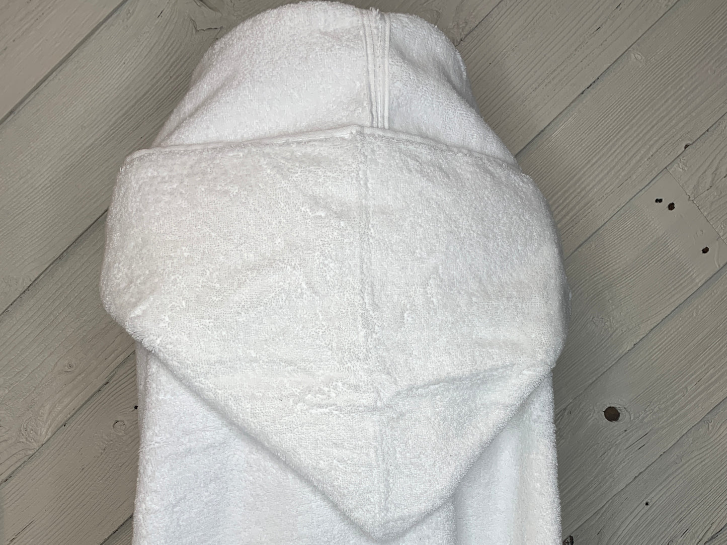 Adult Hooded Bath Towel in White