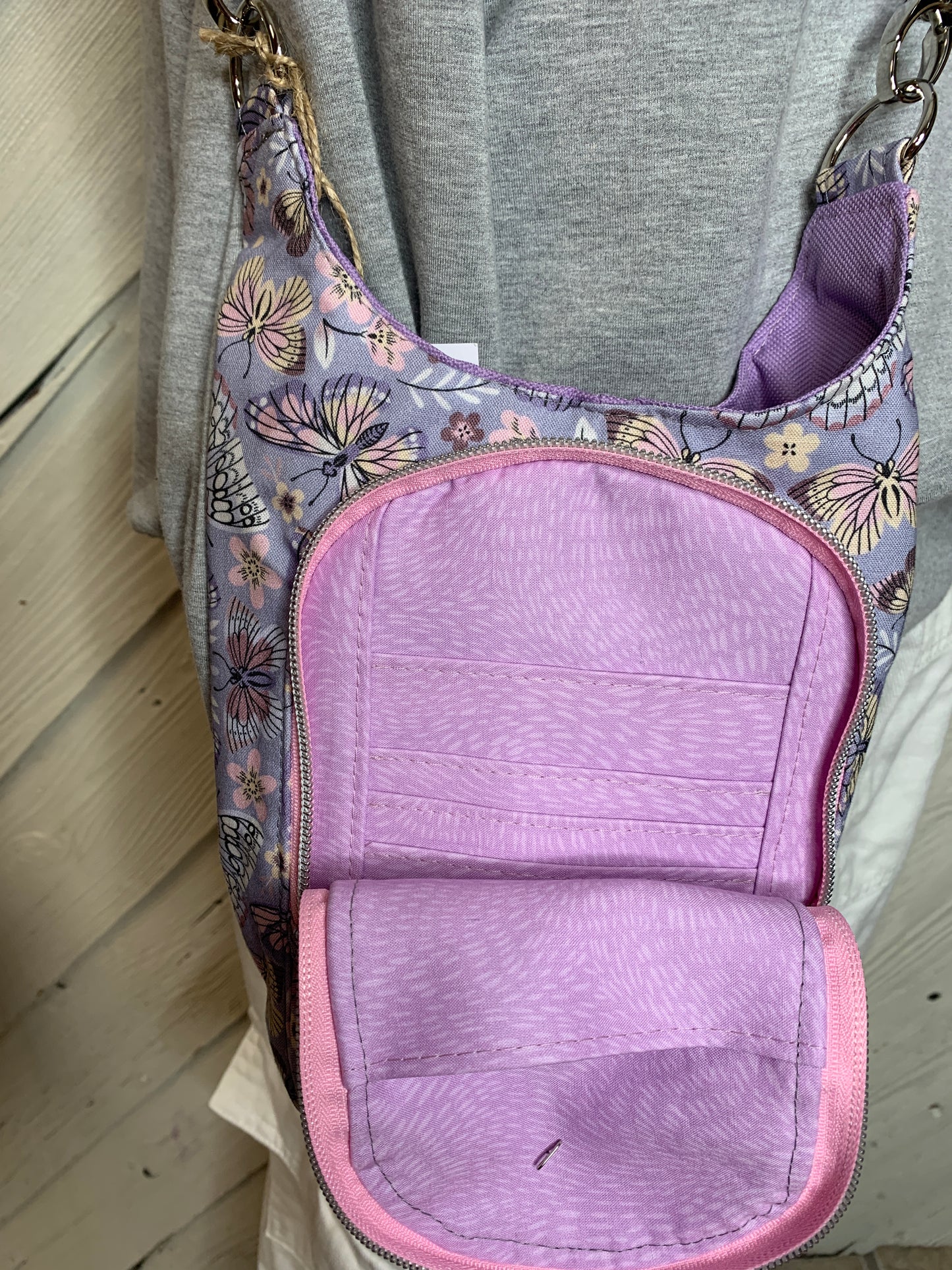 Water Bottle Bag with Butterfly Pattern