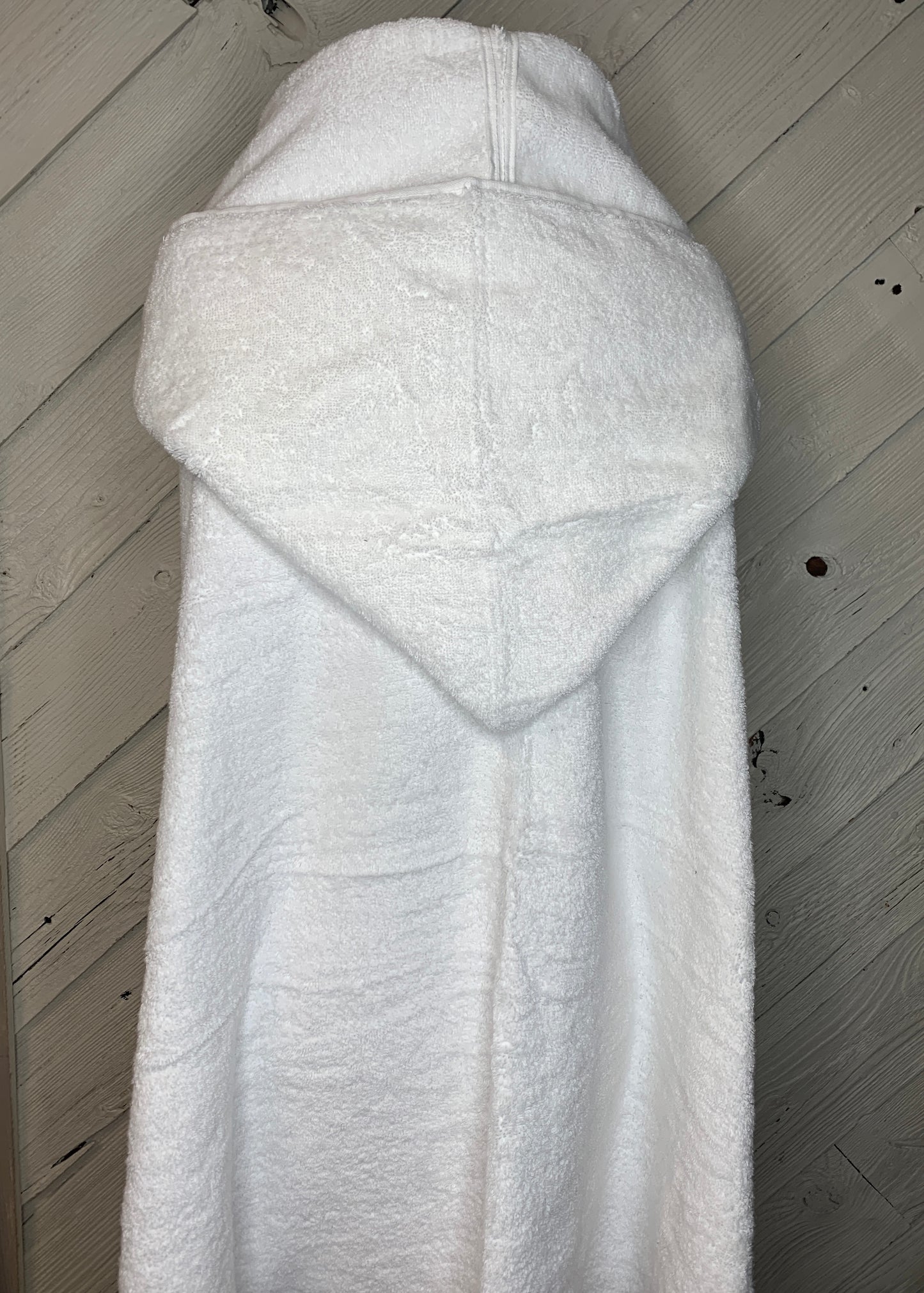 Adult Hooded Bath Towel in White