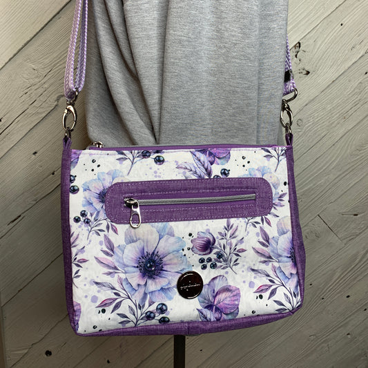 Purple Floral Crossbody Bag