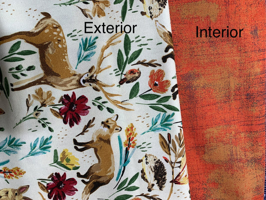 H20 to Go kit with wildlife fabric including deer and fox