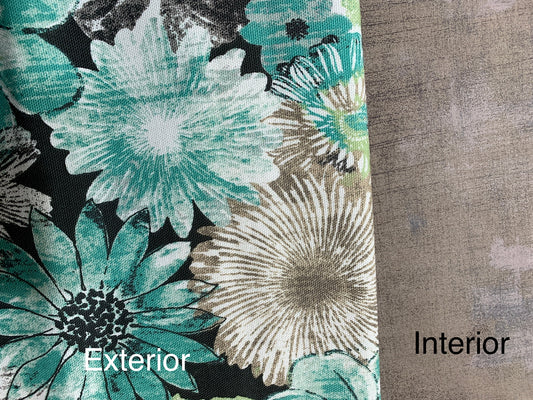 H20 to Go kit with teal and gray floral print