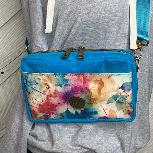 Blue Flowers Sling Bag