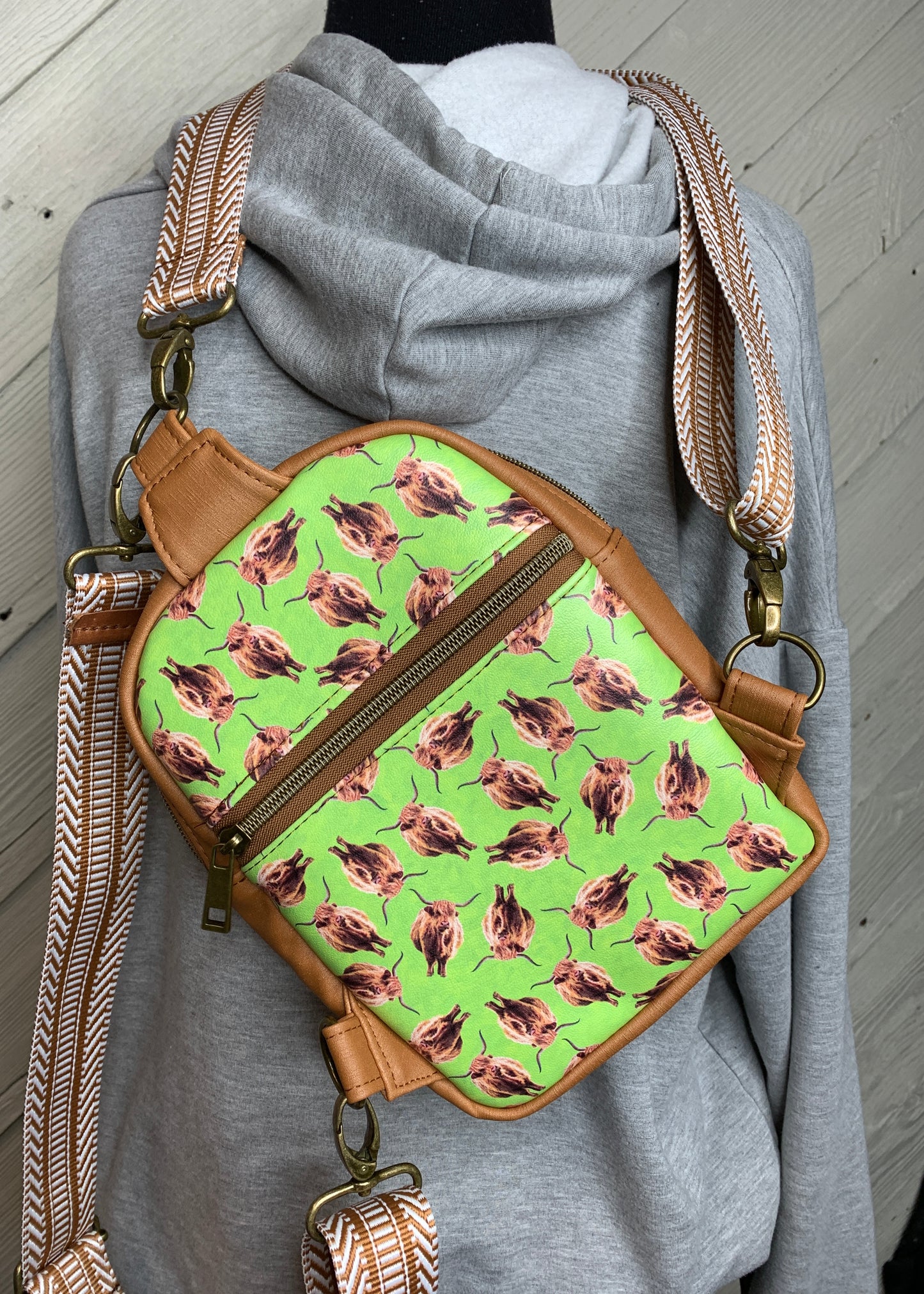 Highland Cow Backpack Purse
