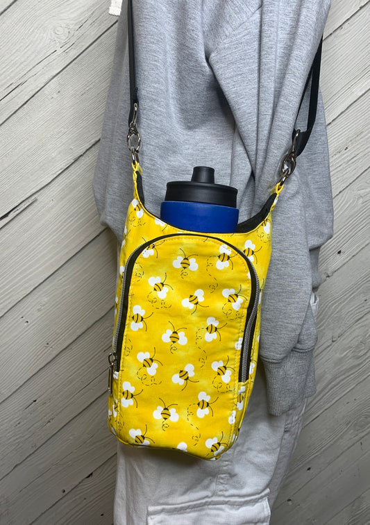 Water Bottle Bag with Bees