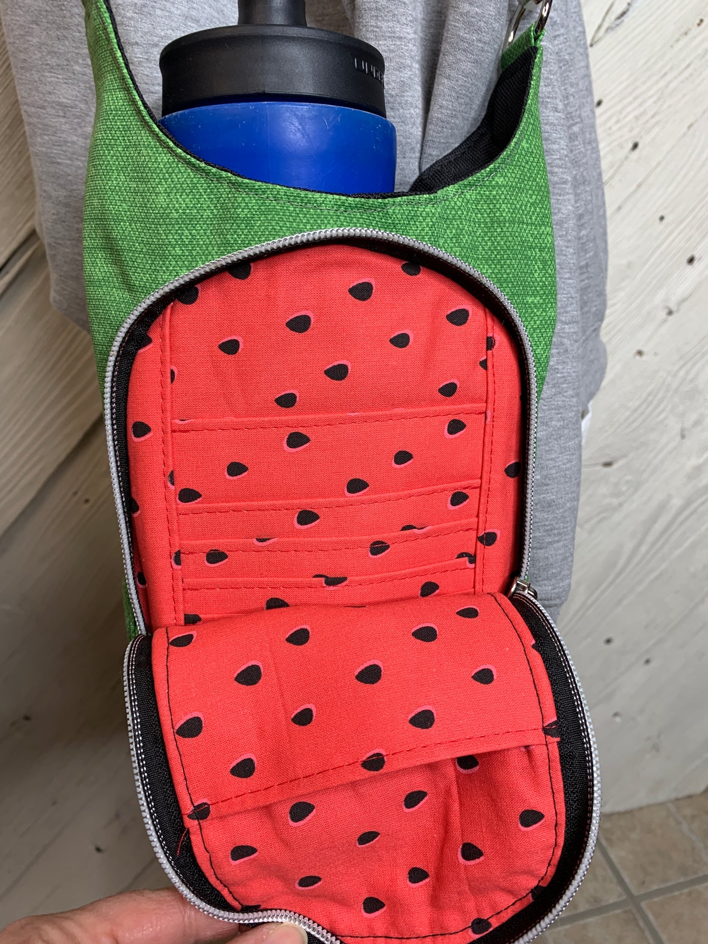 Water Bottle Bag with Watermelon Pattern