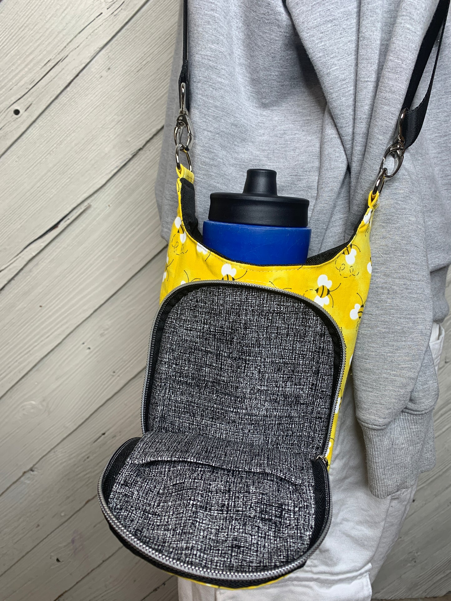 Water Bottle Bag with Bees