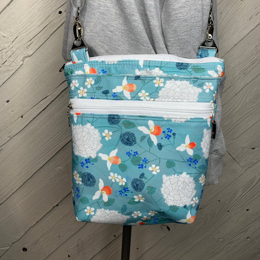 Crossbody Bag with lady slipper floral design