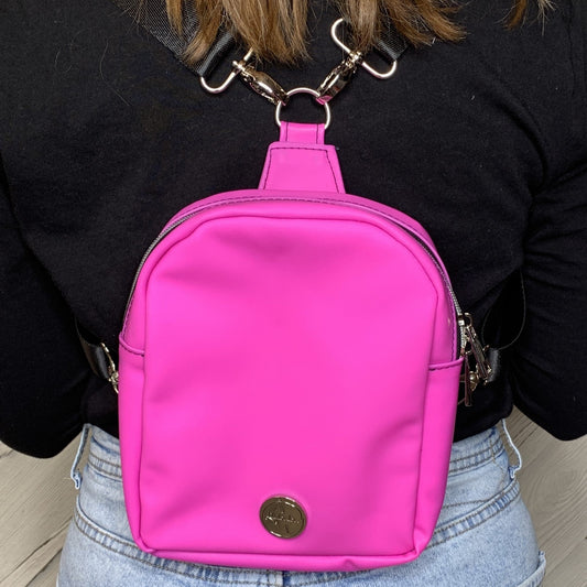 Pink Backpack Purse