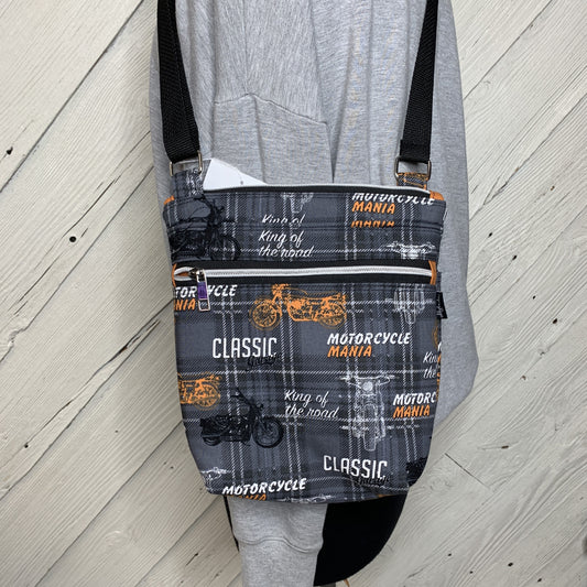 Crossbody Bag with motorcycle design