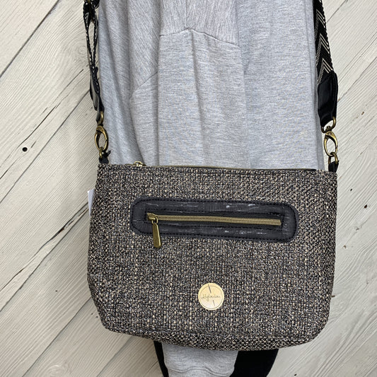 Black Tweed Crossbody Bag