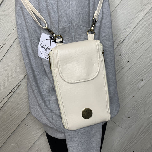 Clutch Crossbody Bag with Cream Vinyl