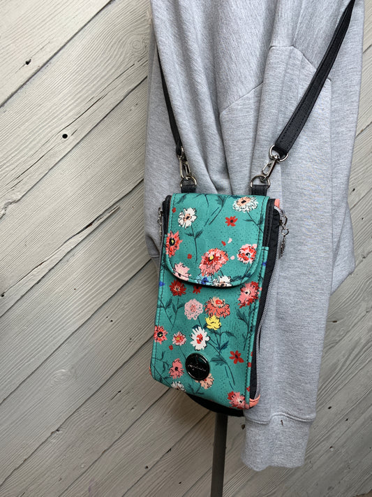 Clutch Crossbody Bag with a Floral Pattern