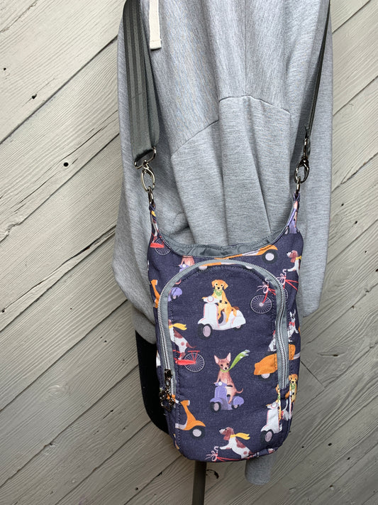 Water Bottle Bag with Dog Pattern