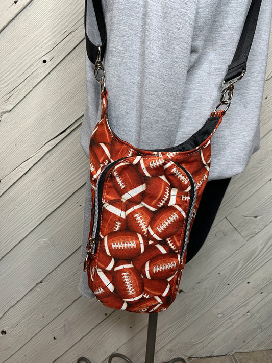 Water Bottle Bag with Football Pattern