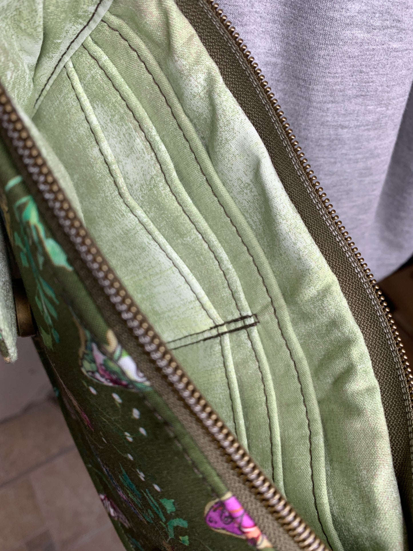 Clutch Crossbody Bag with a Flower and Butterfly Pattern