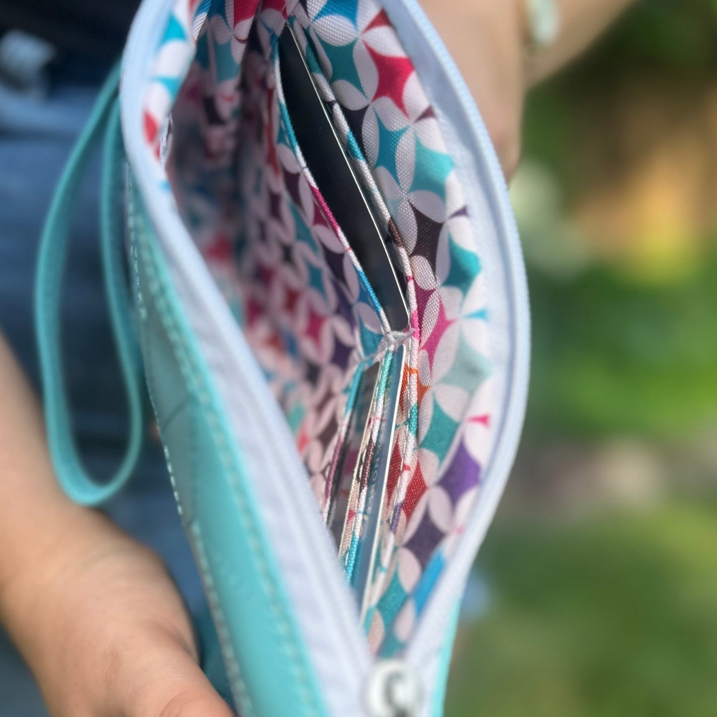 Aqua Wristlet