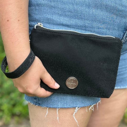 Shimmery Black Wristlet