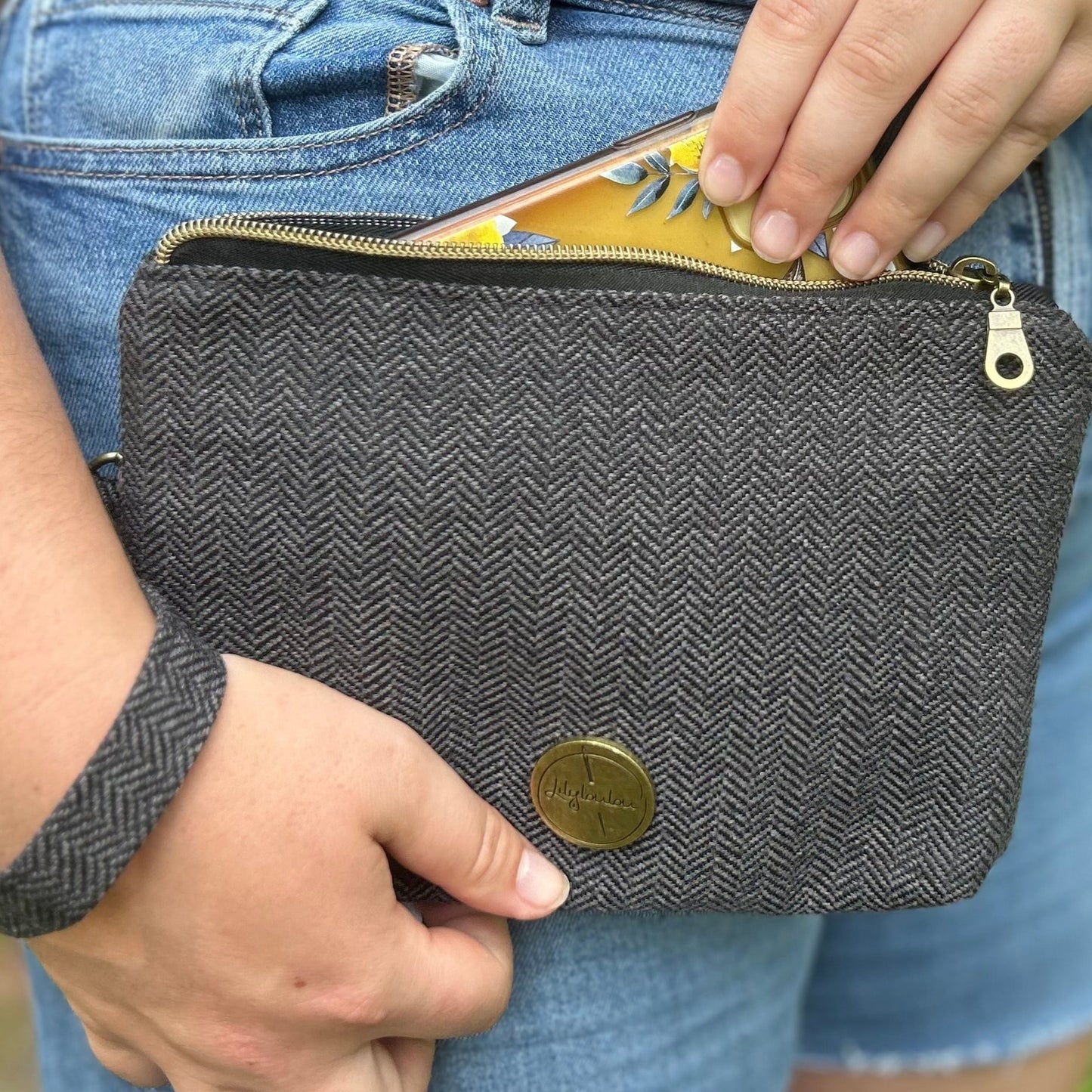 Grey Wristlet