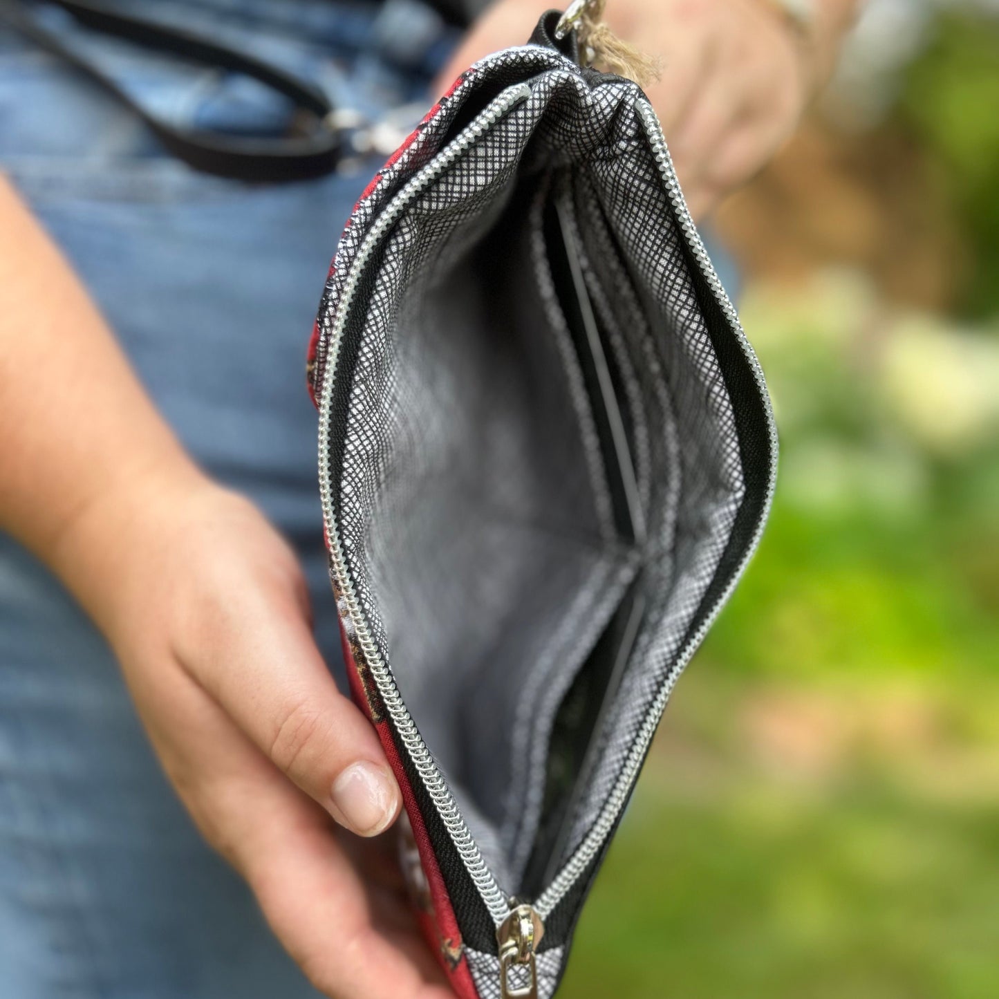 Clutch Crossbody Bag with a Chicken Pattern