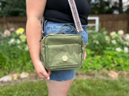 Green Square Crossbody Bag