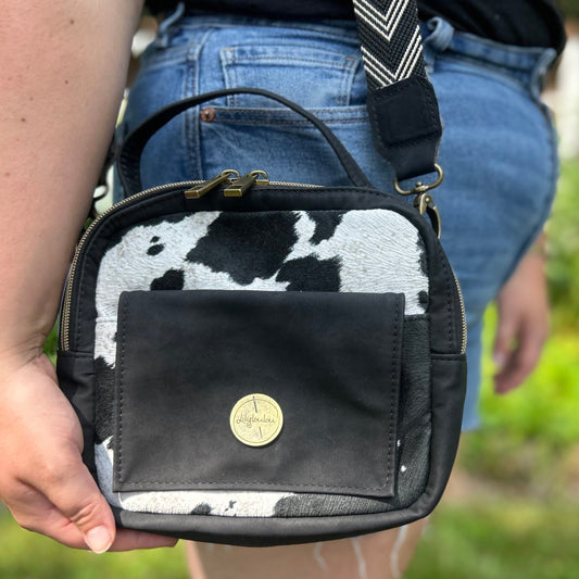 Crossbody Bag with a Cow Pattern