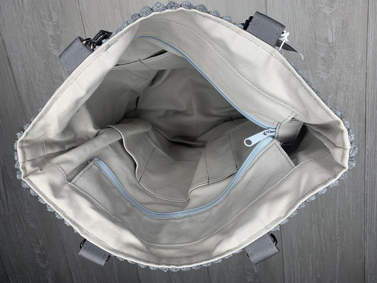 Gray camouflage convertible woman's purse, handmade bag, ladies shoulder bag, large purse, womens handmade handbag, women shoulder purse