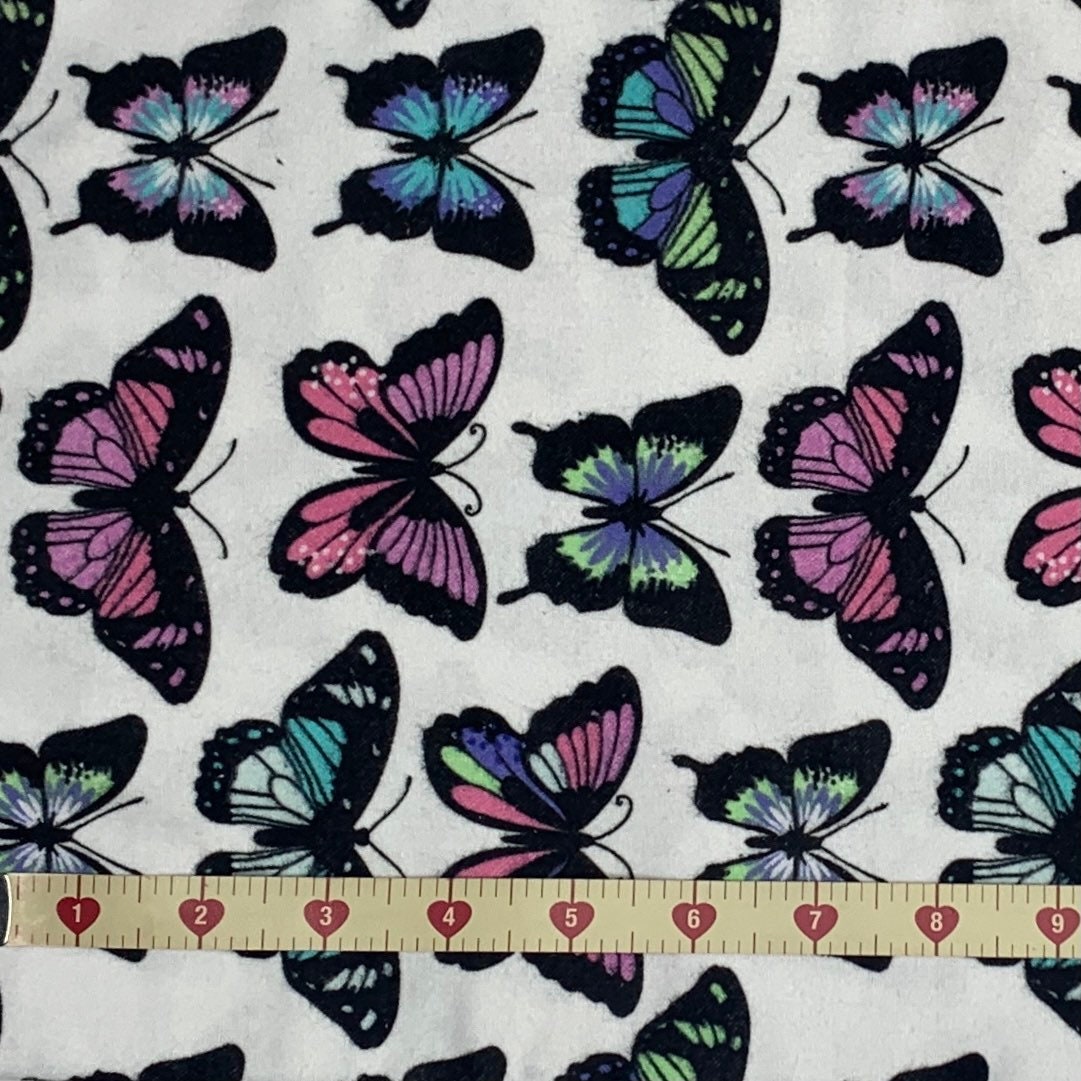 Teen hooded bath towel with optional butterfly flannel