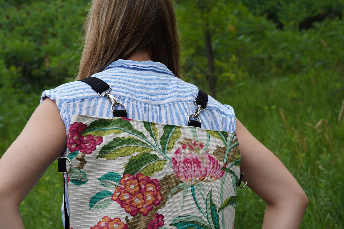 Bright floral design convertible womans purse, ladies shoulder bag, large purse,  womens handmade handbag, women shoulder purse
