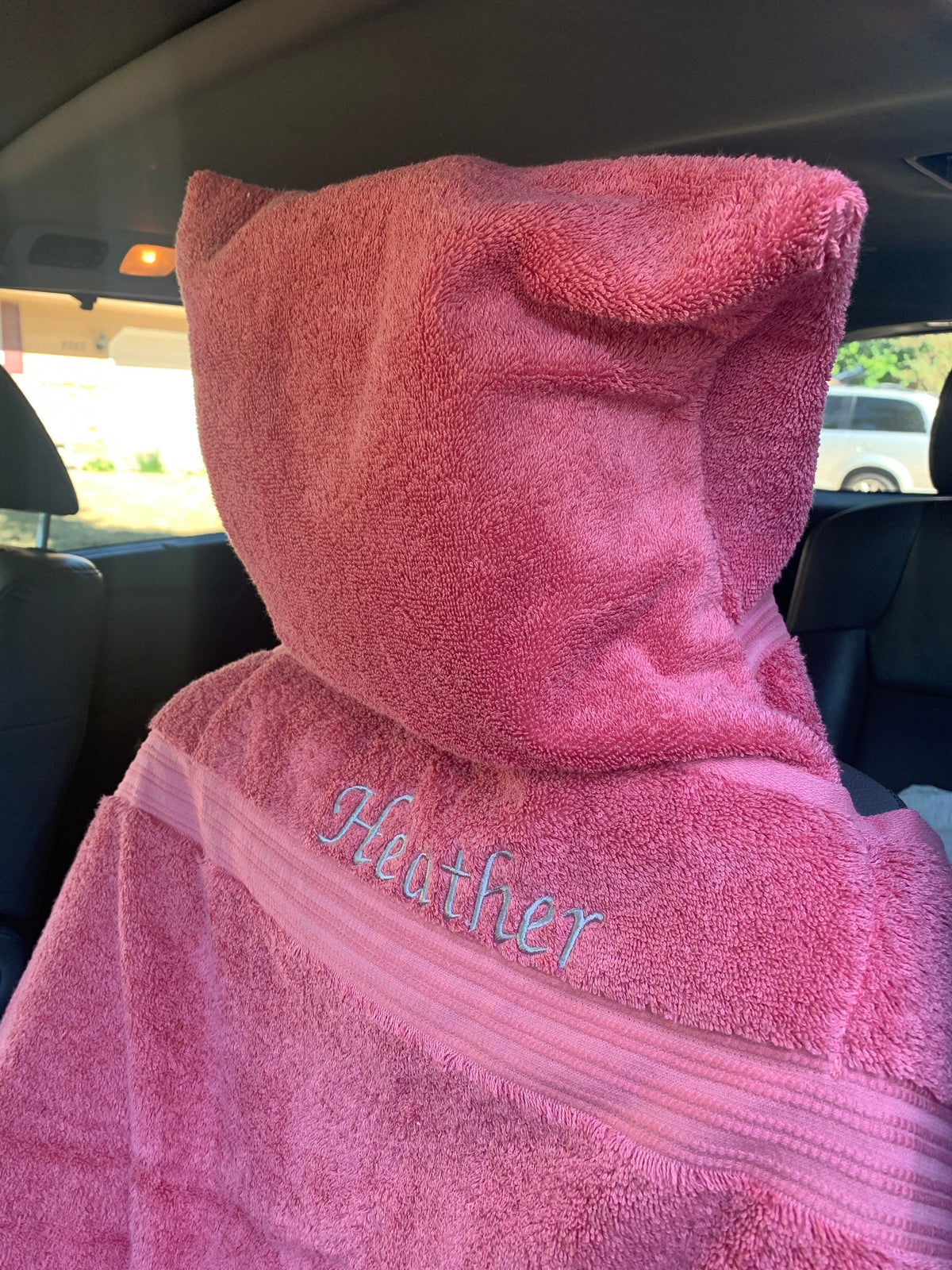 Towel cover for car seat, slip-on seat cover, car seat cover