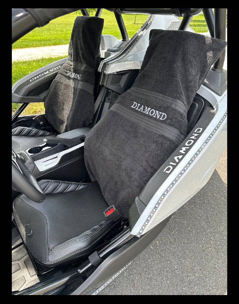 Towel cover for car seat, slip-on seat cover, car seat cover