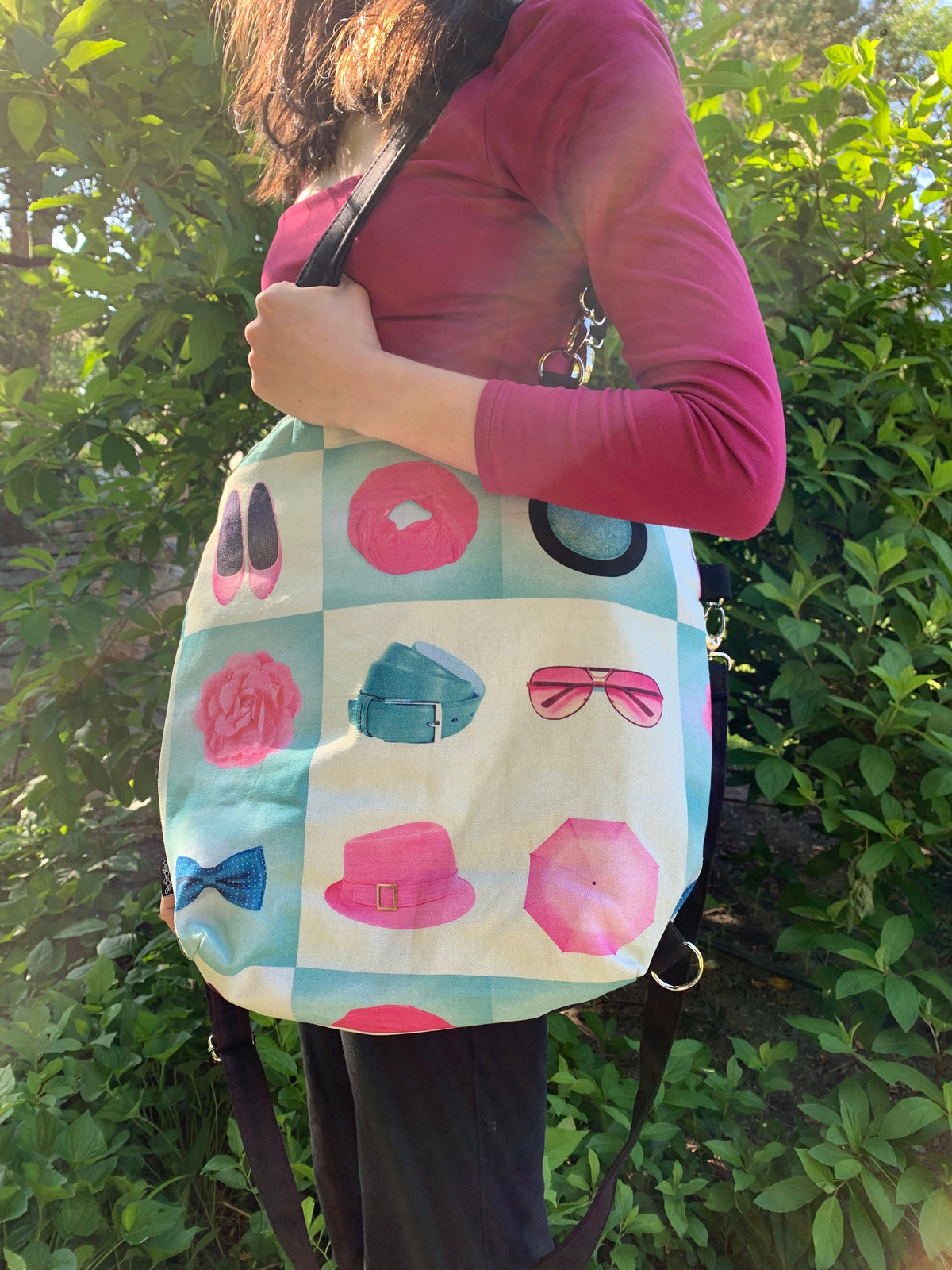 Art Deco convertible woman's purse, handmade bag, ladies shoulder bag, large purse, women shoulder purse