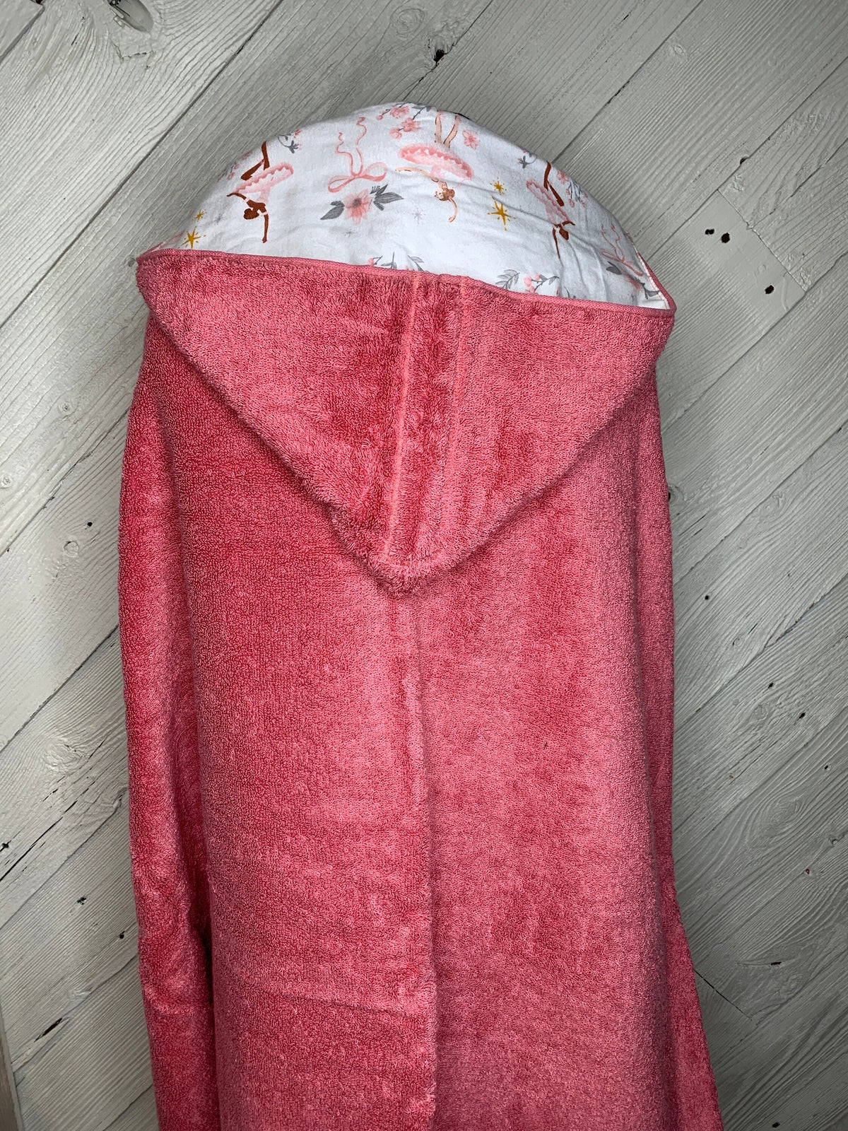 Girl ballet hooded towel or poncho towel, pool towel, toddler hooded towel, girl ballerina beach towel, kids beach wrap