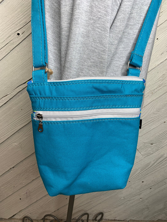 Aqua crossbody purse, women's crossbody bag, hipster bag, messenger bag, adjustable crossbody bag, women's handbag