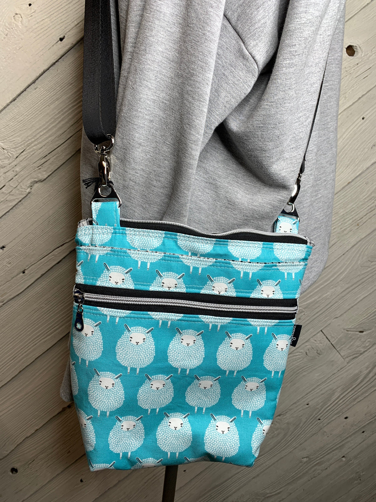 Sheep crossbody purse, women's crossbody bag, hipster bag, messenger bag, adjustable crossbody bag, women's handbag